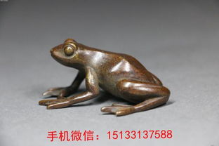 青蛙銅雕塑 錐面擺件 青蛙雕塑